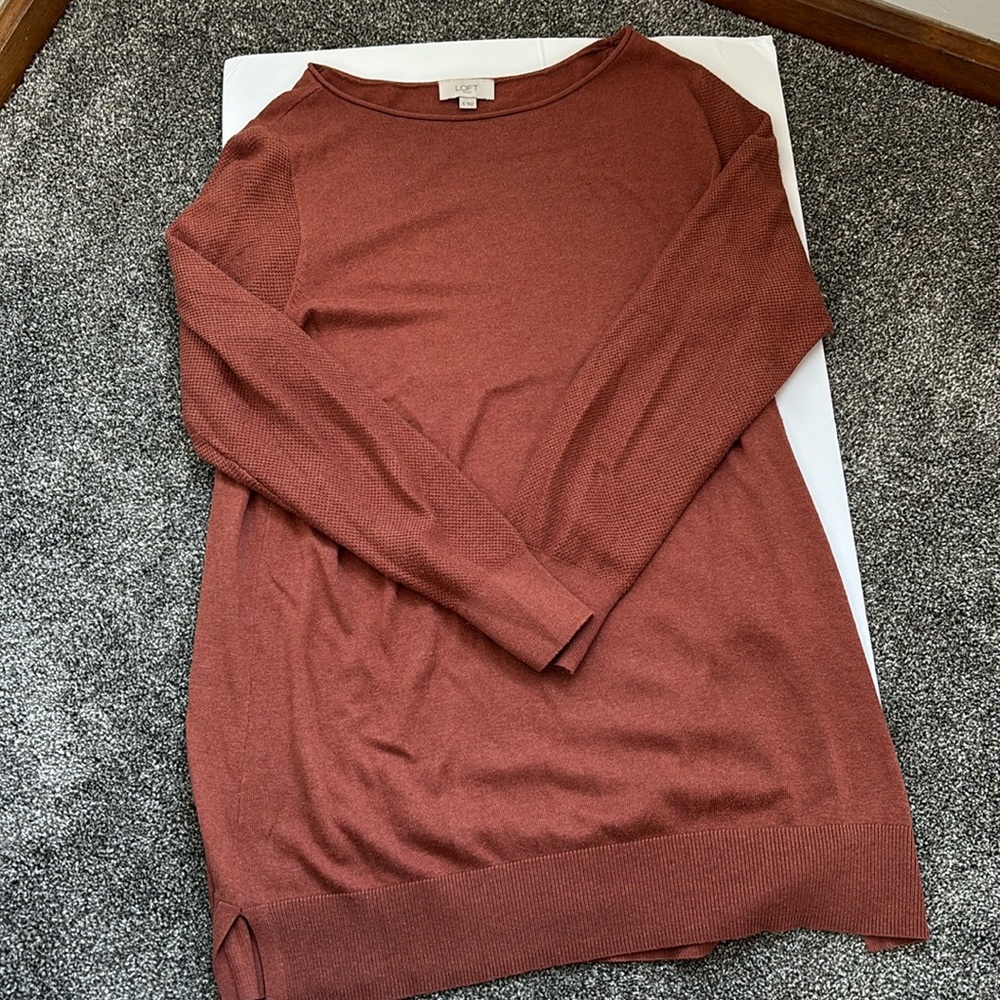 LOFT boatneck tunic sweater